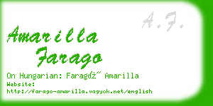 amarilla farago business card